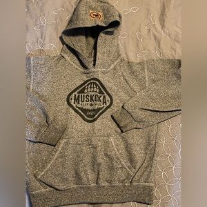 Grey Muskoka Bear Wear Hoodie, youth XLG (10-12yrs)
